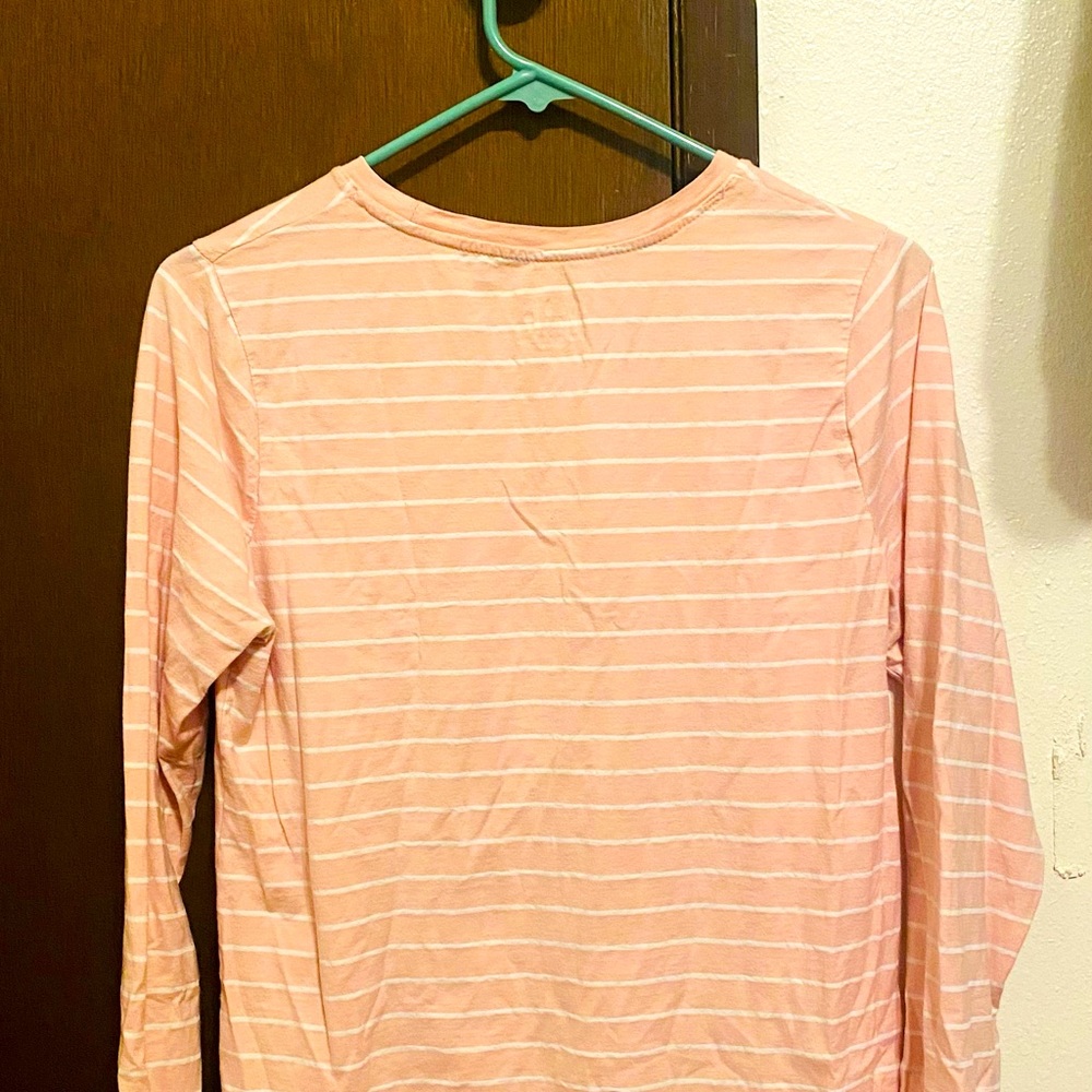 Light pink, white striped top